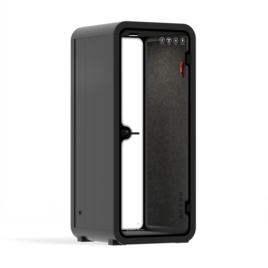 Office Pod Quell FlexCharcoal / Dark Grey / No Furniture