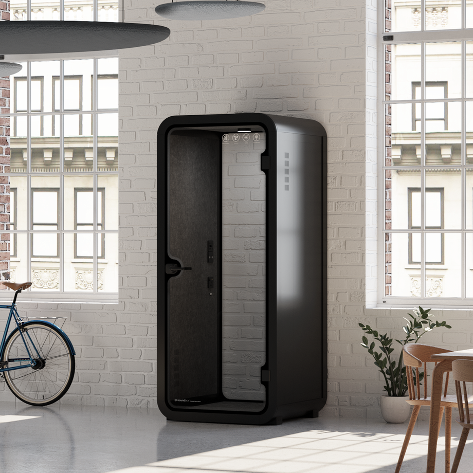 Office Pod Quell FlexCharcoal / Dark Grey / No Furniture