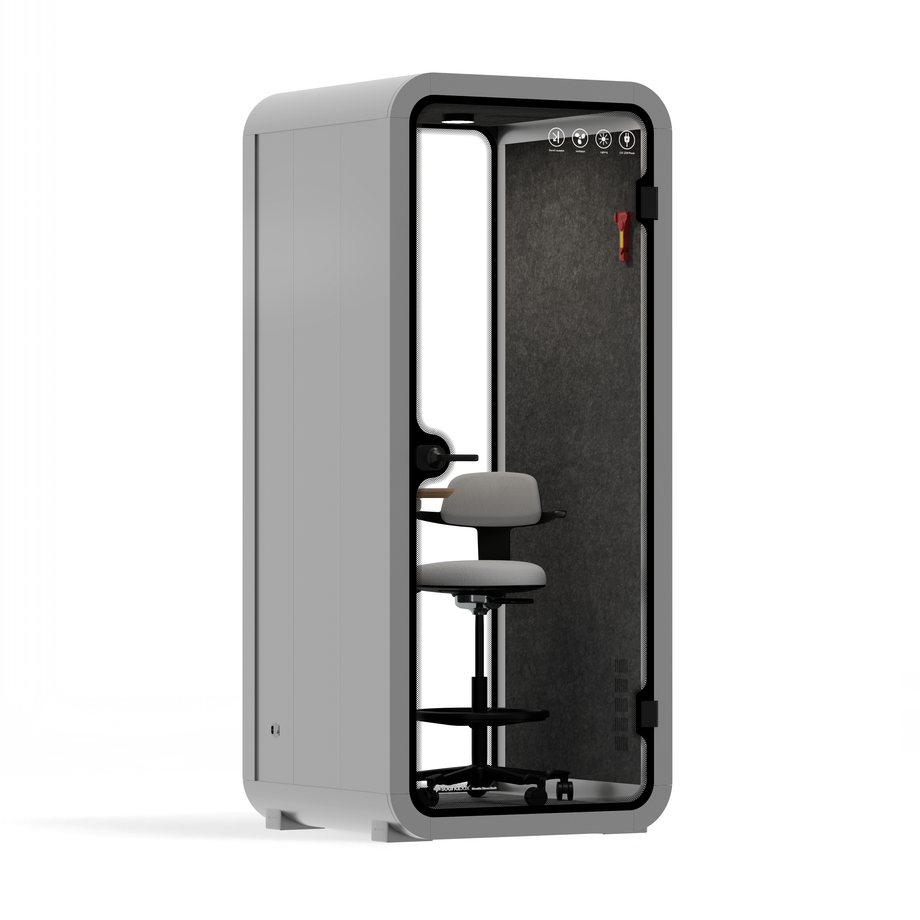 Office Pod Quell FlexLight Grey / Dark Grey / With Furniture