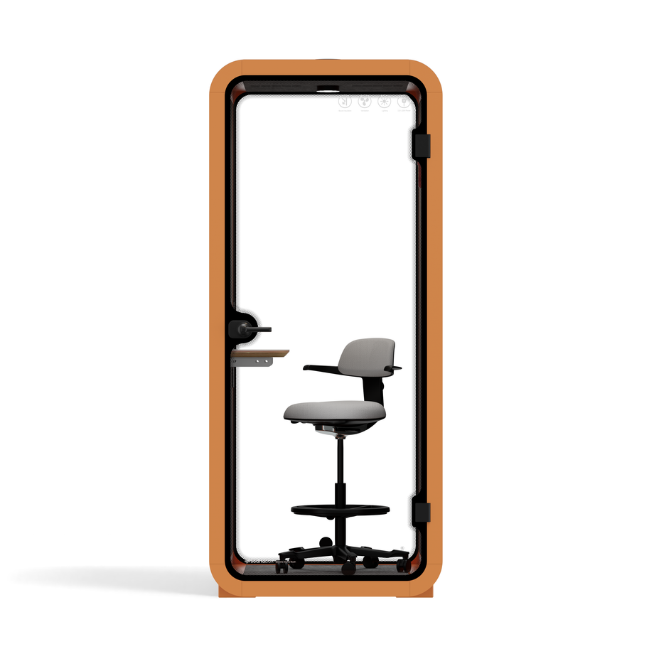 Office Pod Quell FlexOrange / Dark Grey / With Furniture