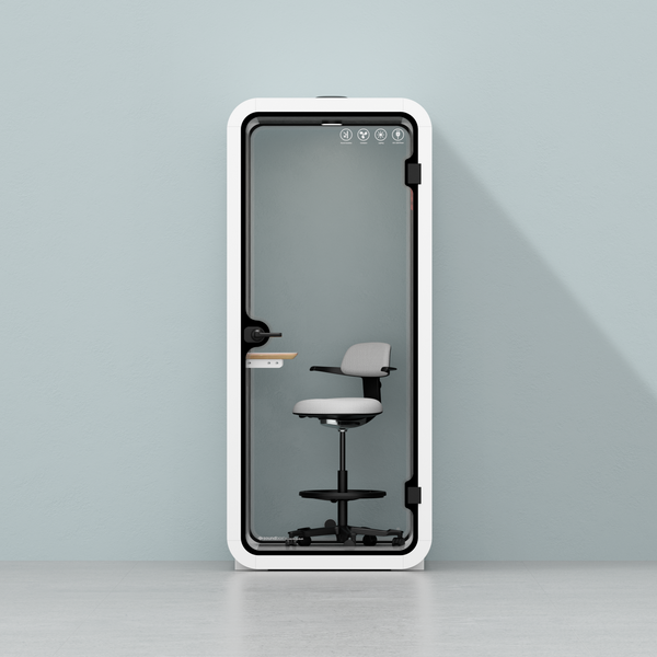 Office Pod Quell FlexWhite / Dark Grey / With Furniture