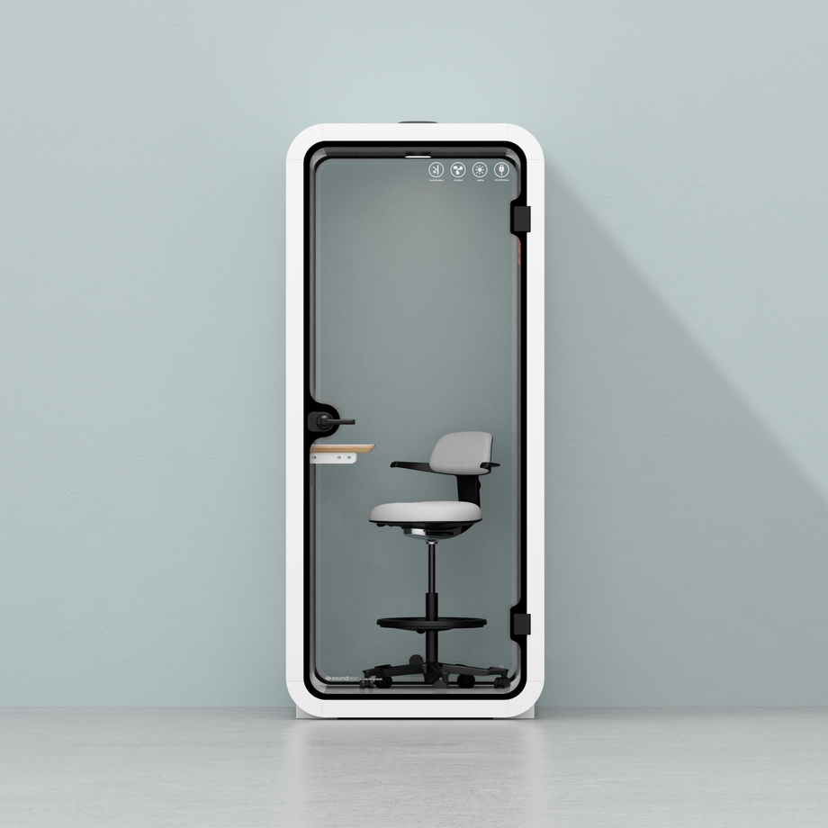 Office Pod Quell FlexWhite / Dark Grey / With Furniture