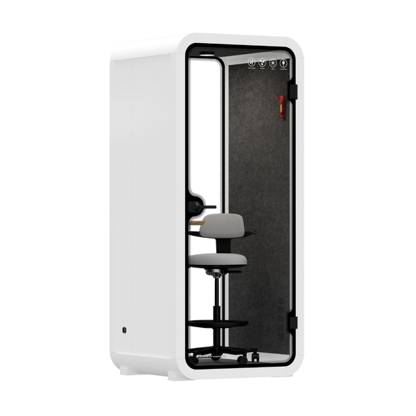 Office Pod Quell FlexWhite / Dark Grey / With Furniture