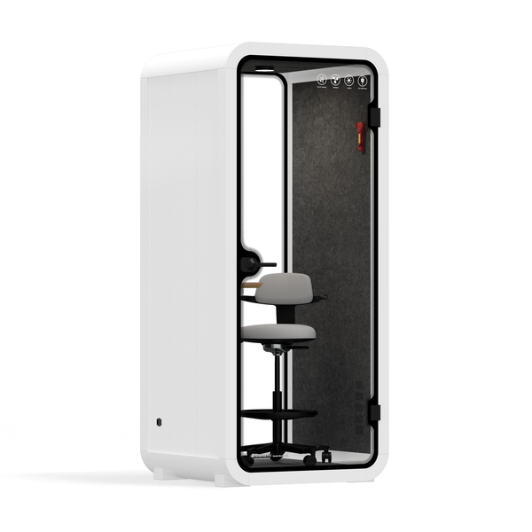 Office Pod Quell FlexWhite / Dark Grey / With Furniture
