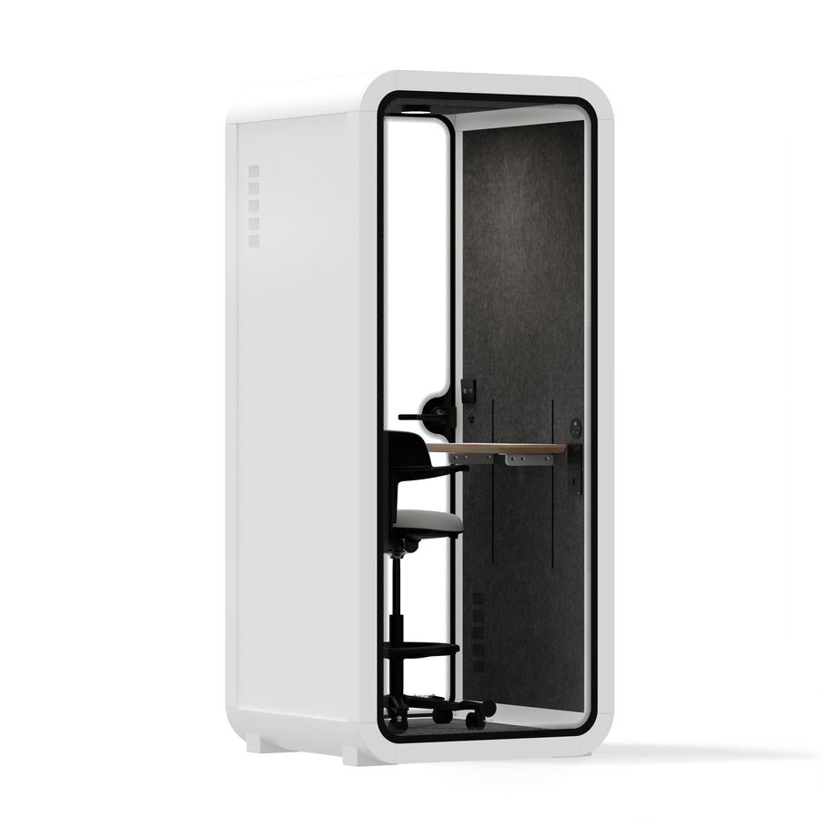 Office Pod Quell FlexWhite / Dark Grey / With Furniture