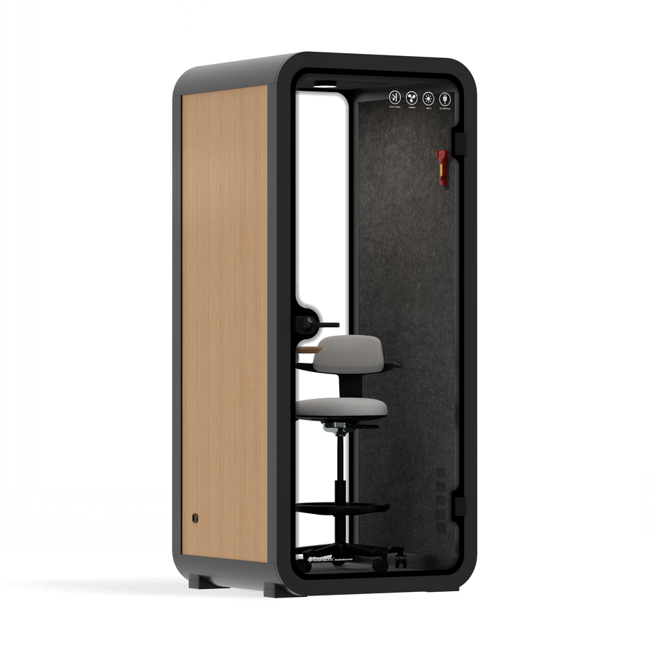 Office Pod Quell FlexWooden / Dark Grey / With Furniture