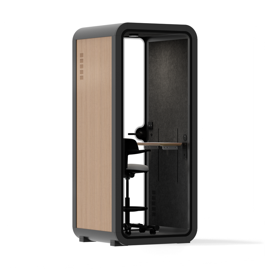 Office Pod Quell FlexWooden / Dark Grey / With Furniture
