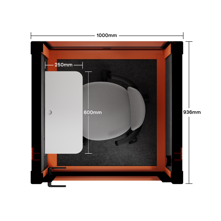 Quell - Flex - kollega - SoloOrange / Dark Grey / With Furniture