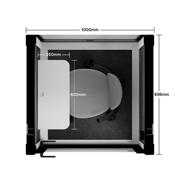 Quell - Flex - kollega - SoloWhite / Dark Grey / With Furniture