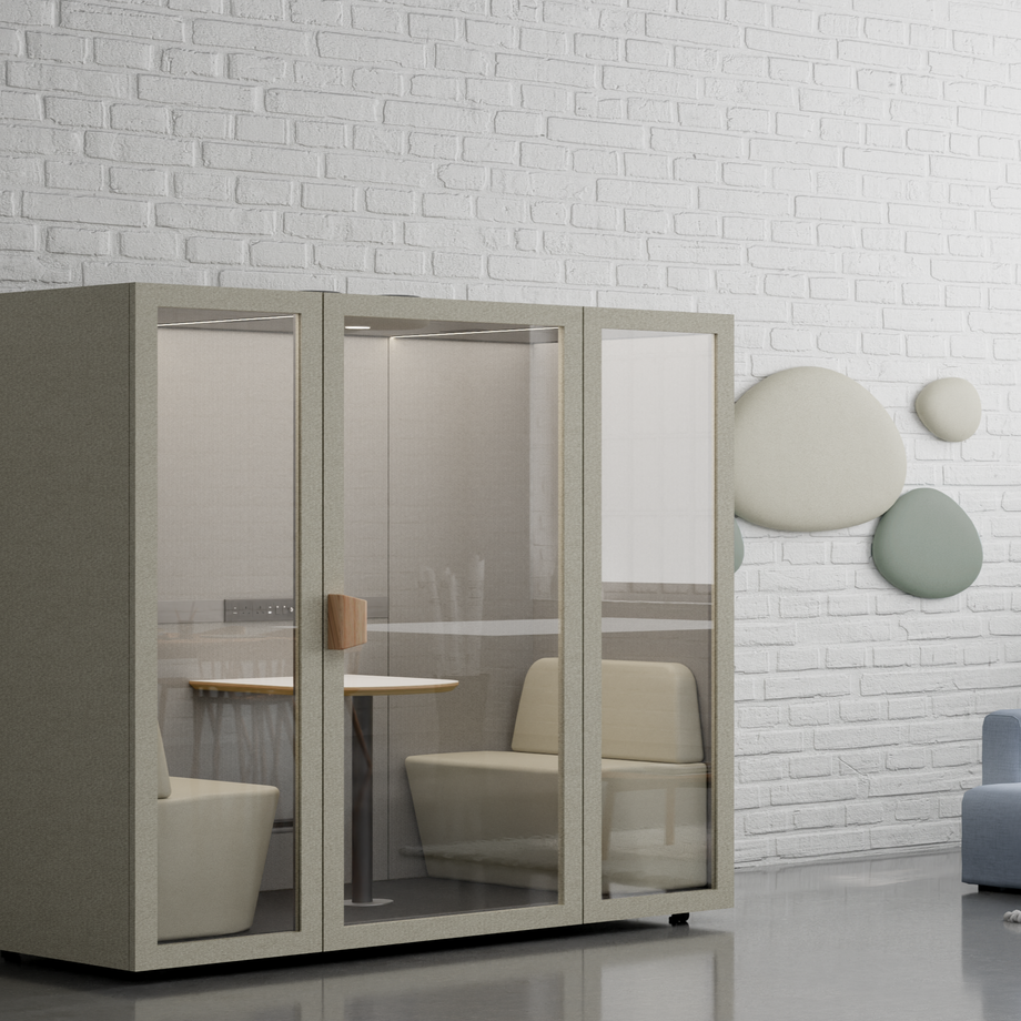 Akustikwand PanelBeige / Teal