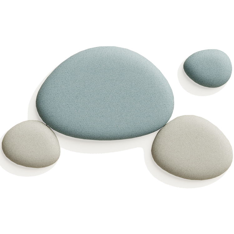 Folio galet - panneaux murauxTeal / Beige