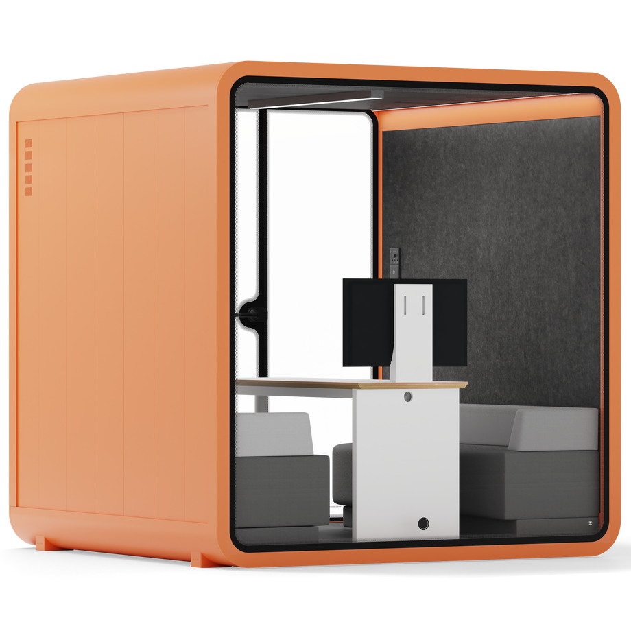 Mötesbås Quell - 6 personOrange / Dark Grey / Furniture Set 1