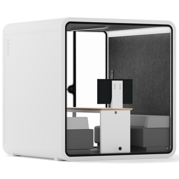Mötesbås Quell - 6 personWhite / Dark Grey / Furniture Set 1