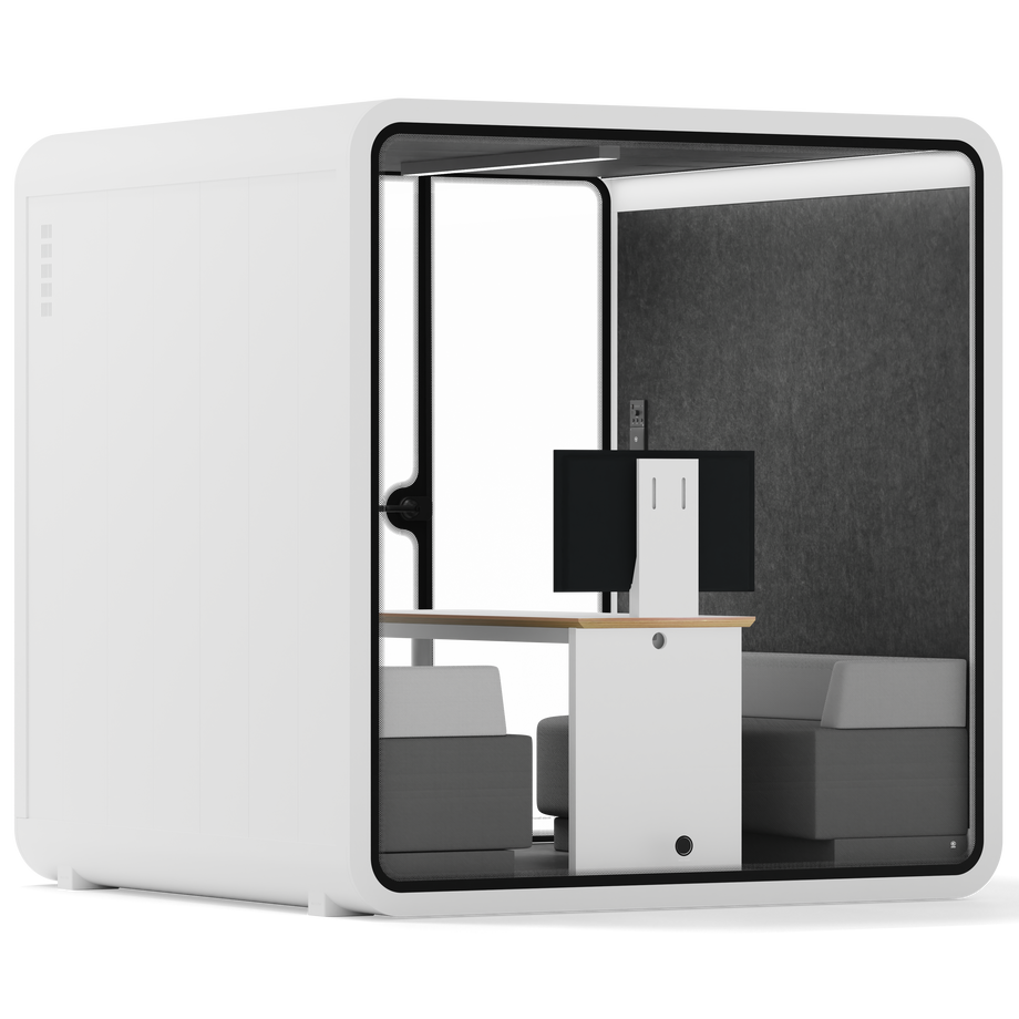 Mötesbås Quell - 6 personWhite / Dark Grey / Furniture Set 1
