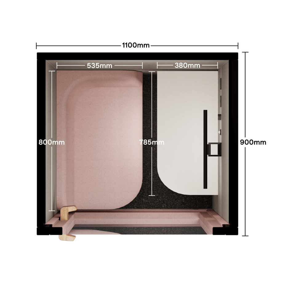 Kontors telefonbås folioFolio Blush