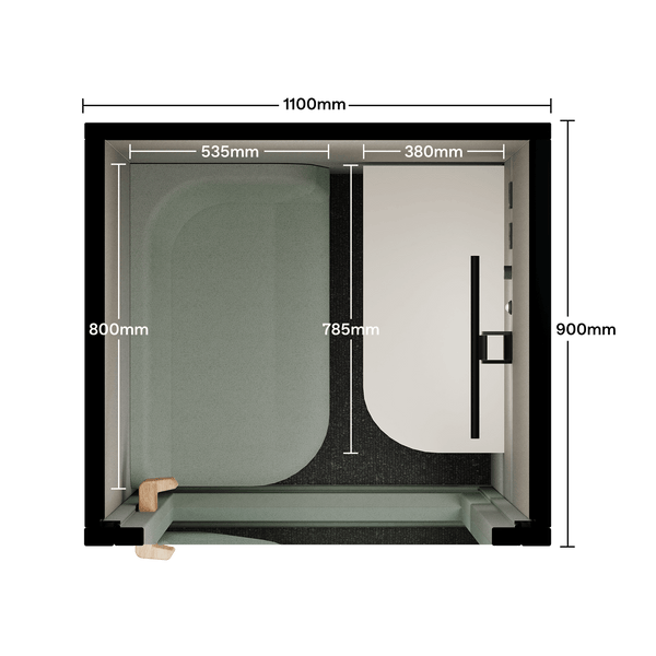Office Phone Booth FolioFolio Dusty Teal