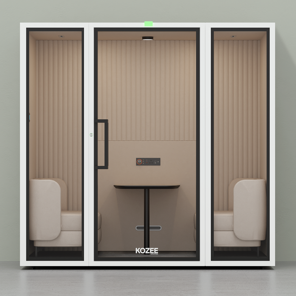 Kabine - 2-4 Rencontre & Accueil Grey/White / Ecru Fabric