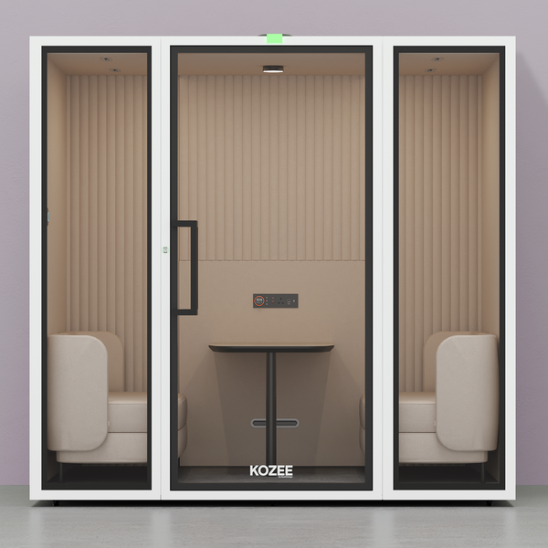Kabine - Collabora Grey/White / Ecru Fabric