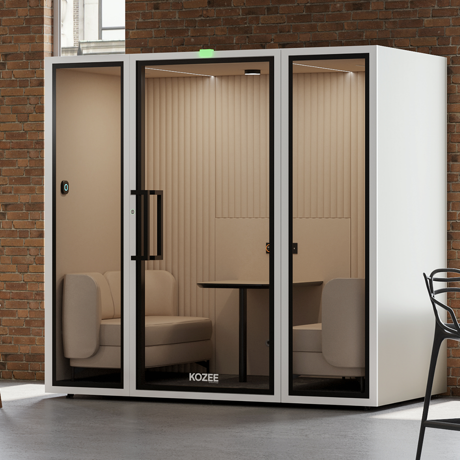 Kabine - 2-4 Rencontre & Accueil Grey/White / Ecru Fabric