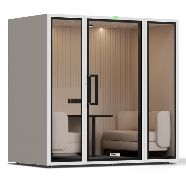 Kabine - 2-4 Rencontre & Accueil Grey/White / Ecru Fabric