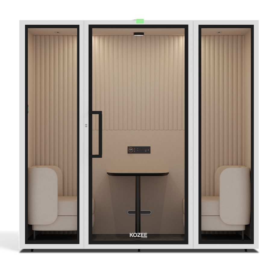 Kabine - 2-4 Rencontre & Accueil Grey/White / Ecru Fabric