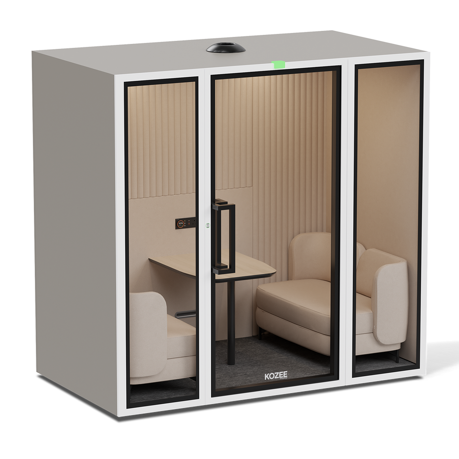 Kabine - 2-4 Rencontre & Accueil Grey/White / Ecru Fabric