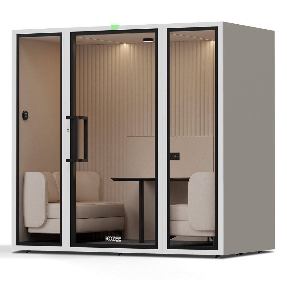 Kabine - 2-4 Rencontre & Accueil Grey/White / Ecru Fabric
