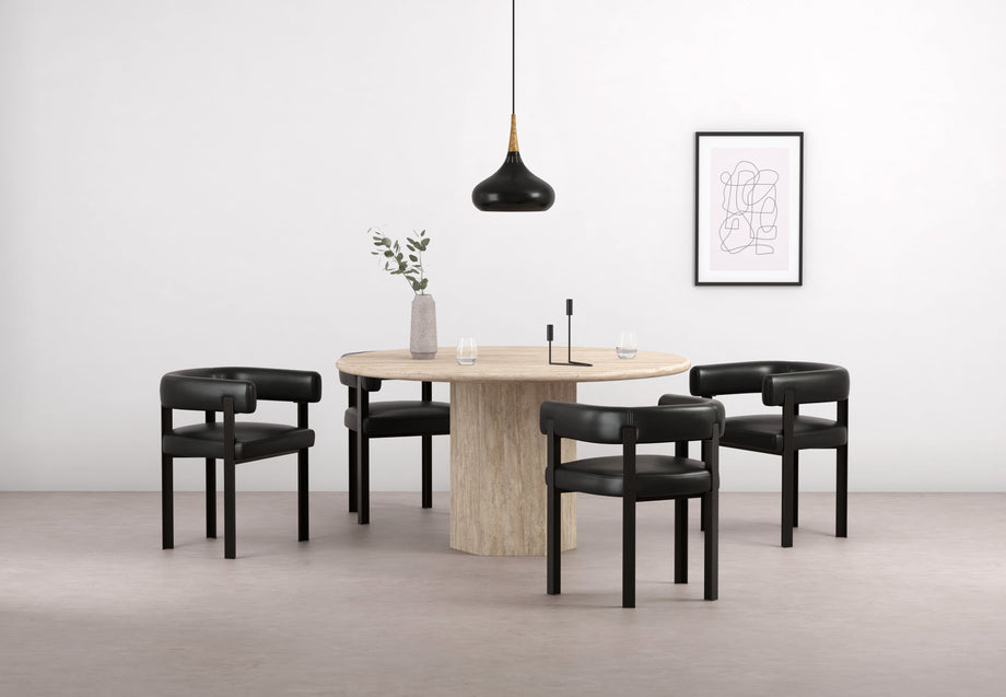 TayTay - Tay Chair, Midnight Black Premium Leather