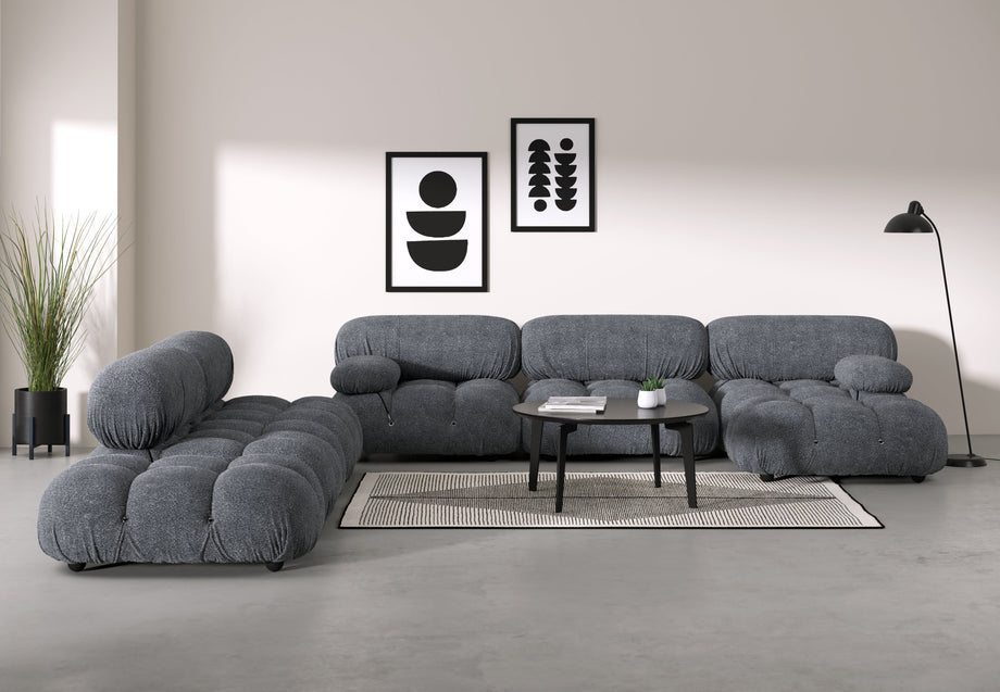 Seccional grande BelliniGray Boucle
