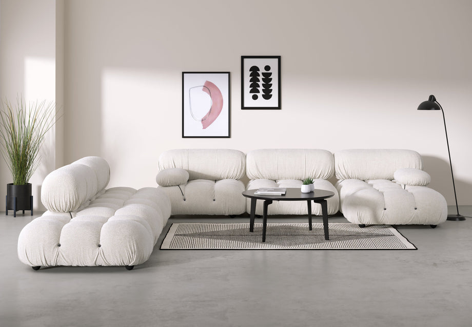 Seccional grande BelliniWhite Boucle