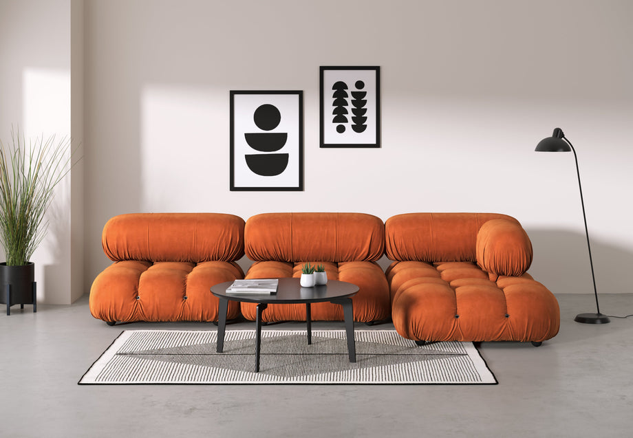 Bellini SeccionalApricot Velvet