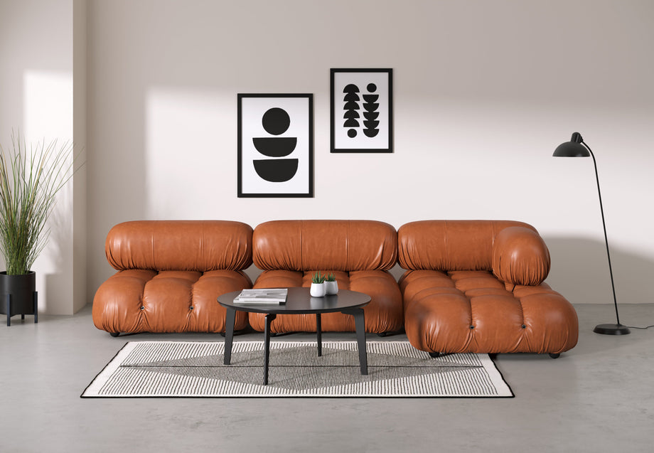 Bellini SeccionalTan Premium Leather