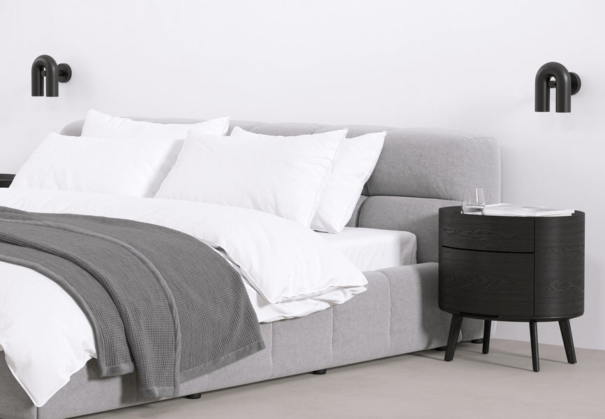 FelixFelix - Felix Two Drawer Nightstand, Black Ash