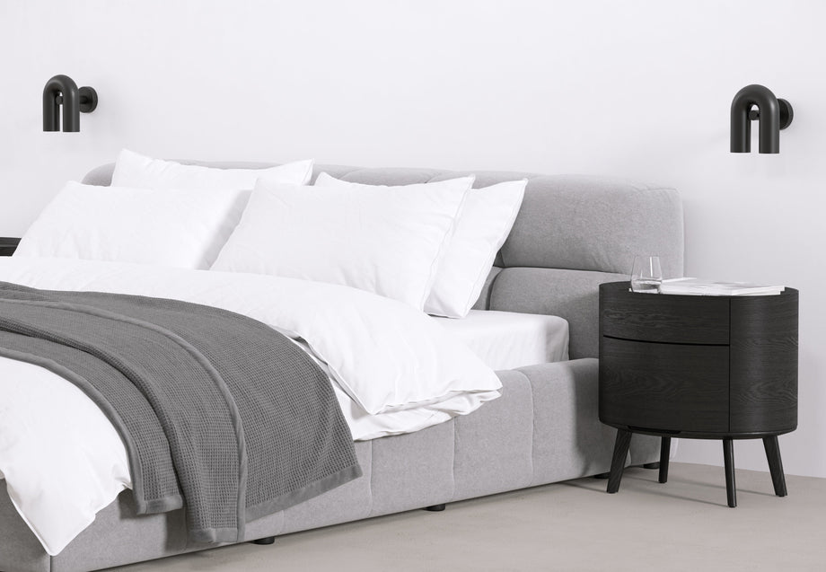 FelixFelix - Felix Two Drawer Nightstand, Black Ash