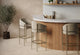 Esme - Esme - Esme Counter Stool, Latte Vegan Suede and Brushed Brass - Image 8