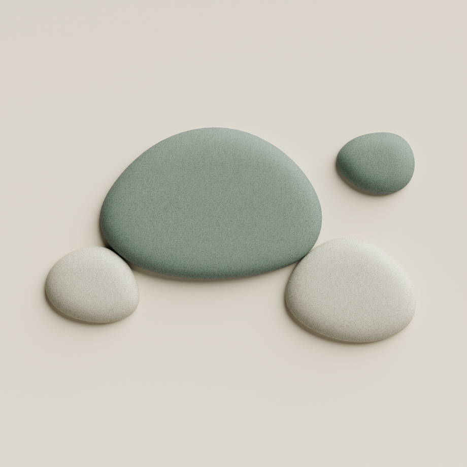 Akustikwand PanelTeal / Beige