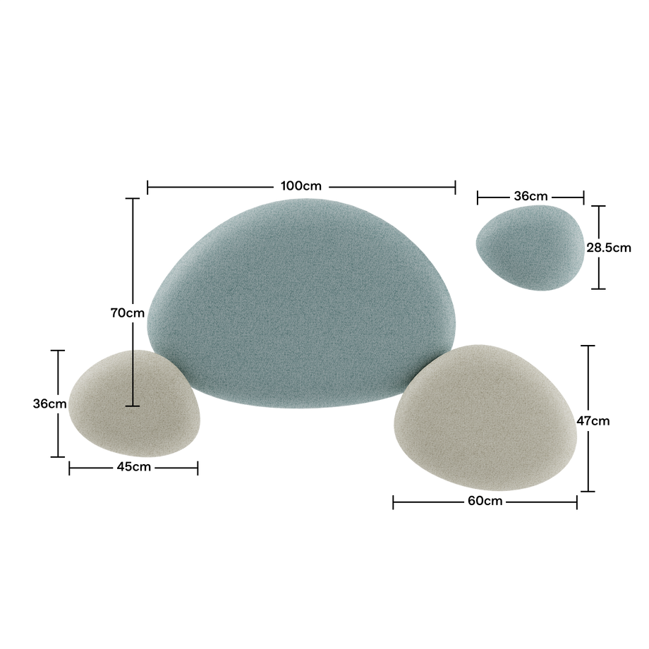 Akustikwand PanelTeal / Beige
