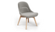 Bloom Beech Wood Office Chair by Quell Design – a modern Scandinavian-style chair with a smooth contoured seat upholstered in linen velvet and eco-friendly synthetic leather detailing. Featuring natural beech wood legs that provide strength and stability, this elegant and ergonomic chair combines minimalist design with lasting comfort. Perfect for collaborative workspaces, dining areas, and contemporary interiors seeking timeless simplicity and sustainability.