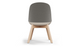 Bloom Beech Wood Office Chair by Quell Design – a modern Scandinavian-style chair with a smooth contoured seat upholstered in linen velvet and eco-friendly synthetic leather detailing. Featuring natural beech wood legs that provide strength and stability, this elegant and ergonomic chair combines minimalist design with lasting comfort. Perfect for collaborative workspaces, dining areas, and contemporary interiors seeking timeless simplicity and sustainability.
