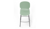 Aarhus counter stool reverse view product shot on white background, modern seating for contemporary areas, offices, and workspaces, ginger colour.