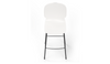 Aarhus counter stool reverse view product shot on white background, modern seating for contemporary areas, offices, and workspaces, white colour.
