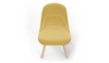Bloom Beech Wood Office Chair by Quell Design – a modern Scandinavian-style chair with a smooth contoured seat upholstered in linen velvet and eco-friendly synthetic leather detailing. Featuring natural beech wood legs that provide strength and stability, this elegant and ergonomic chair combines minimalist design with lasting comfort. Perfect for collaborative workspaces, dining areas, and contemporary interiors seeking timeless simplicity and sustainability.