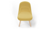 Bloom Beech Wood Office Chair by Quell Design – a modern Scandinavian-style chair with a smooth contoured seat upholstered in linen velvet and eco-friendly synthetic leather detailing. Featuring natural beech wood legs that provide strength and stability, this elegant and ergonomic chair combines minimalist design with lasting comfort. Perfect for collaborative workspaces, dining areas, and contemporary interiors seeking timeless simplicity and sustainability.