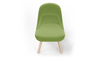 Bloom Beech Wood Office Chair by Quell Design – a modern Scandinavian-style chair with a smooth contoured seat upholstered in linen velvet and eco-friendly synthetic leather detailing. Featuring natural beech wood legs that provide strength and stability, this elegant and ergonomic chair combines minimalist design with lasting comfort. Perfect for collaborative workspaces, dining areas, and contemporary interiors seeking timeless simplicity and sustainability.