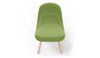 Bloom Beech Wood Office Chair by Quell Design – a modern Scandinavian-style chair with a smooth contoured seat upholstered in linen velvet and eco-friendly synthetic leather detailing. Featuring natural beech wood legs that provide strength and stability, this elegant and ergonomic chair combines minimalist design with lasting comfort. Perfect for collaborative workspaces, dining areas, and contemporary interiors seeking timeless simplicity and sustainability.