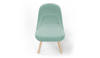 Bloom Beech Wood Office Chair by Quell Design – a modern Scandinavian-style chair with a smooth contoured seat upholstered in linen velvet and eco-friendly synthetic leather detailing. Featuring natural beech wood legs that provide strength and stability, this elegant and ergonomic chair combines minimalist design with lasting comfort. Perfect for collaborative workspaces, dining areas, and contemporary interiors seeking timeless simplicity and sustainability.