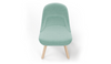 Bloom Beech Wood Office Chair by Quell Design – a modern Scandinavian-style chair with a smooth contoured seat upholstered in linen velvet and eco-friendly synthetic leather detailing. Featuring natural beech wood legs that provide strength and stability, this elegant and ergonomic chair combines minimalist design with lasting comfort. Perfect for collaborative workspaces, dining areas, and contemporary interiors seeking timeless simplicity and sustainability.